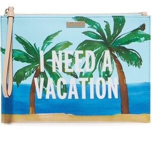 Kate Spade “I Need a Vacation” wristlet/clutch